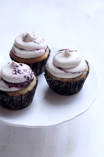 Cupcakes cu afine/ Blueberry Cupcakes