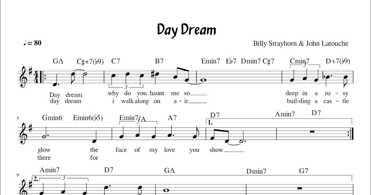Not Lagu Day Dream SEPUTAR MUSIK