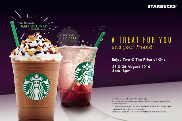 Starbucks Malaysia Buy One Free One Frappuccino Promo