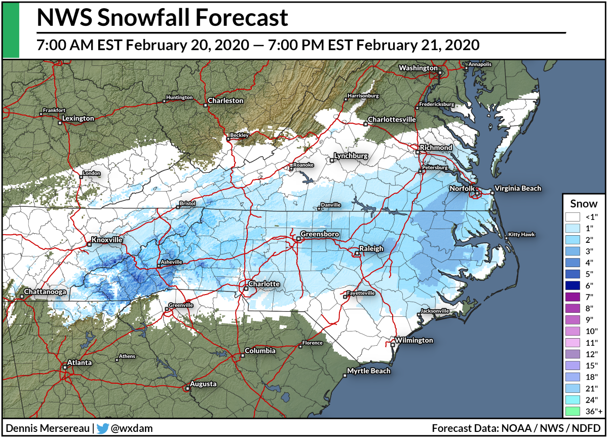 North Carolina Could See A Li'l Thump Of Snow On Thursday DAMWeather