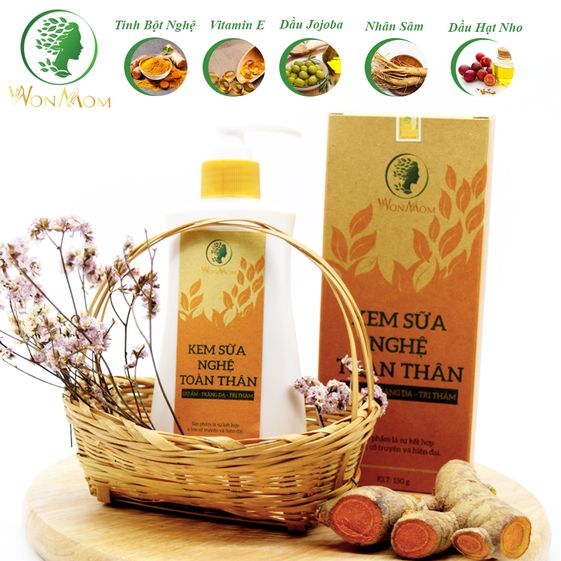 BỘ DƯỠNG TRẮNG HỒNG DA TOÀN THÂN WONMON (KEM SỮA NGHỆ + SCRUB CAFE TẨY TẾ BÀO CHẾT) 9 sm 658211515317 1614333617444
