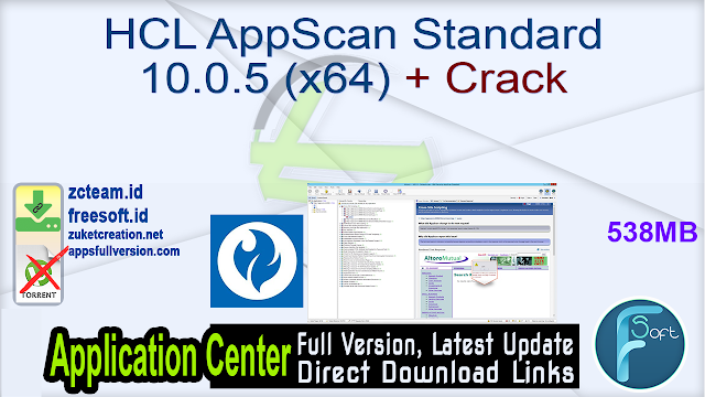 HCL AppScan Standard 10.0.5 (x64) + Crack_ ZcTeam.id
