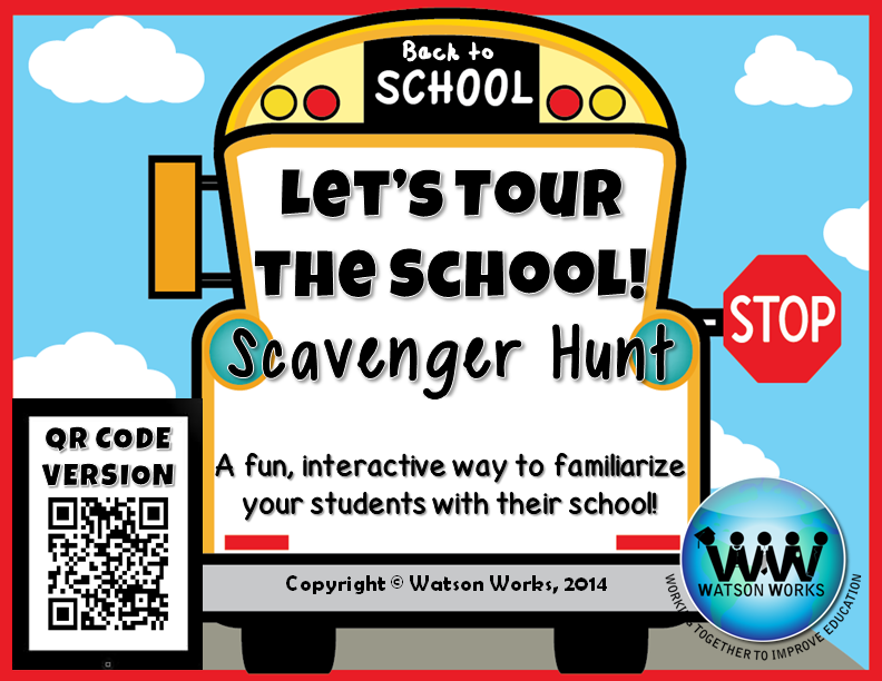 http://www.teacherspayteachers.com/Product/Lets-Tour-the-School-Scavenger-Hunt-A-Back-to-School-Activity-w-QR-Codes-1326930