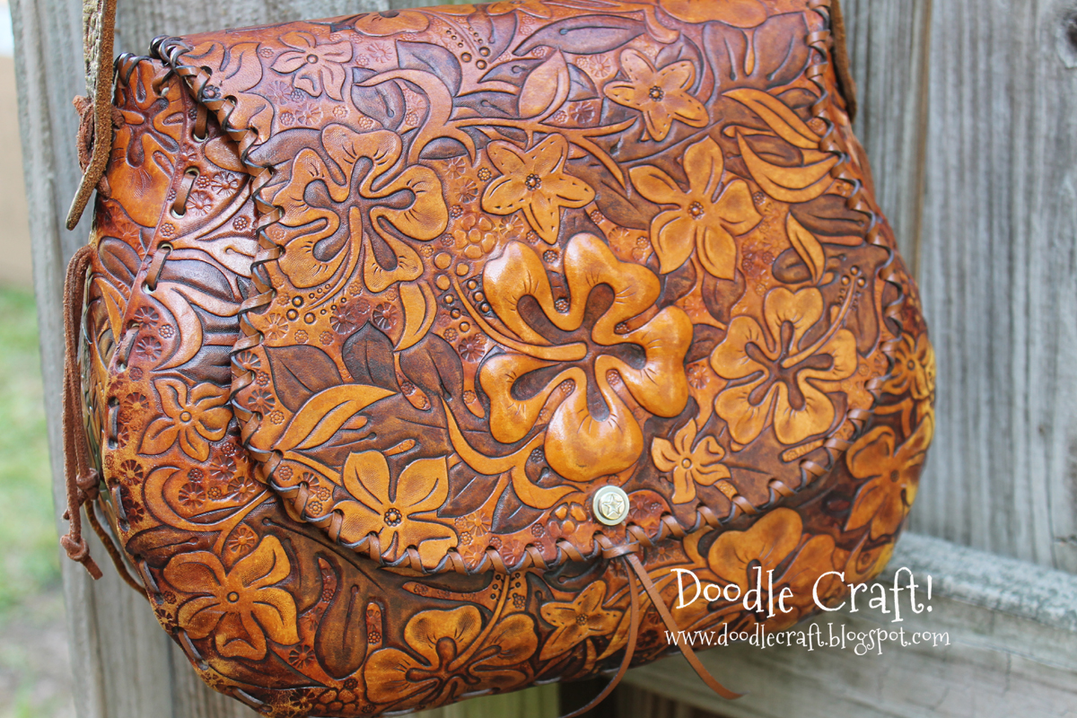 Leather Artisan Flowers Purse Stock Photo - Download Image Now