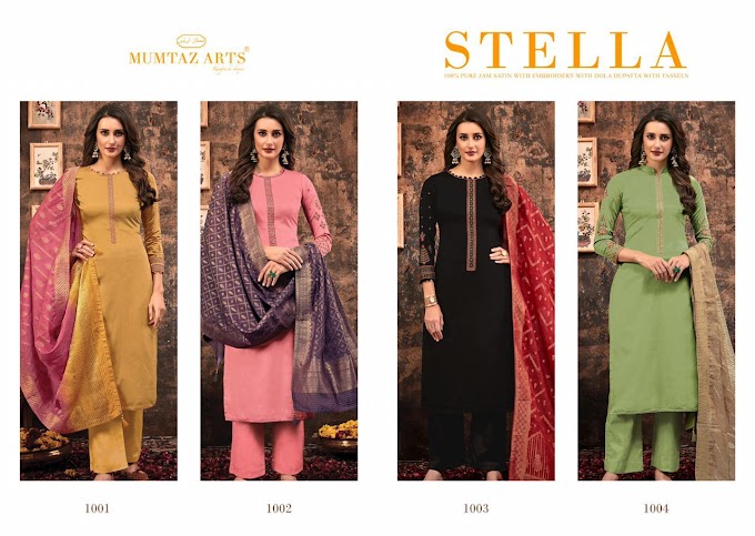 Mumtaz Arts Stella Jam Satin Salwar Kameez Collection In Wholesale Rate 