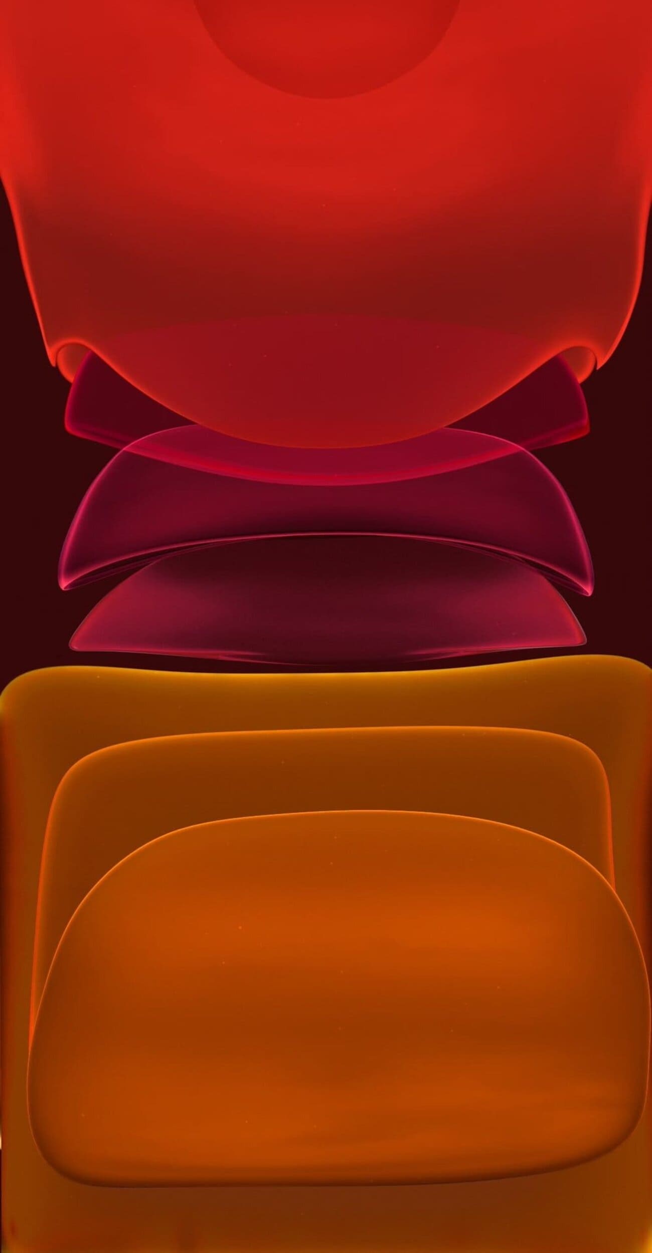 خلفية من اجمل خلفيات ايفون 11 اصلية حمراء وبرتقالية بجودة HD