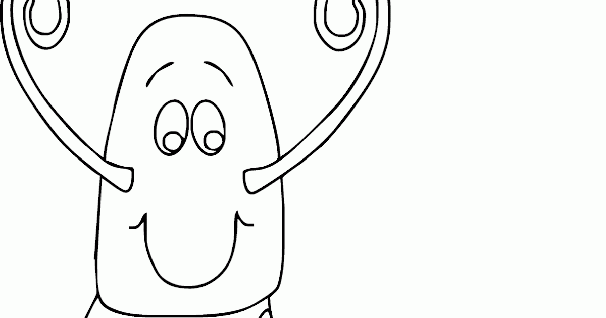 Mewarnai Gambar Udang Versi Kartun, Lucu Deh - Contoh Anak