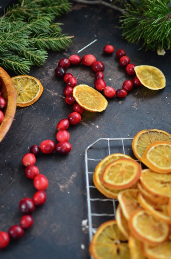 Yammie's Noshery: How to Make Dried Orange and Cranberry Garland {Tutorial}