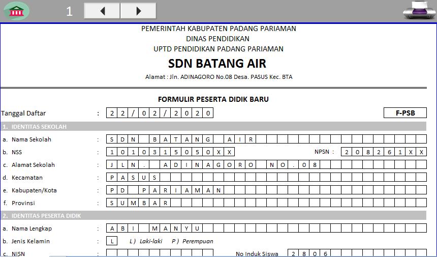 Aplikasi PPDB Gratis Berbasis Excel BERBAGI INFORMASI