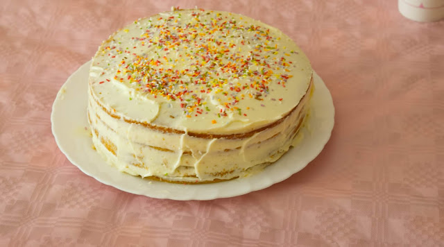 Tarta Funfetti Sin Gluten y Sin Lactosa