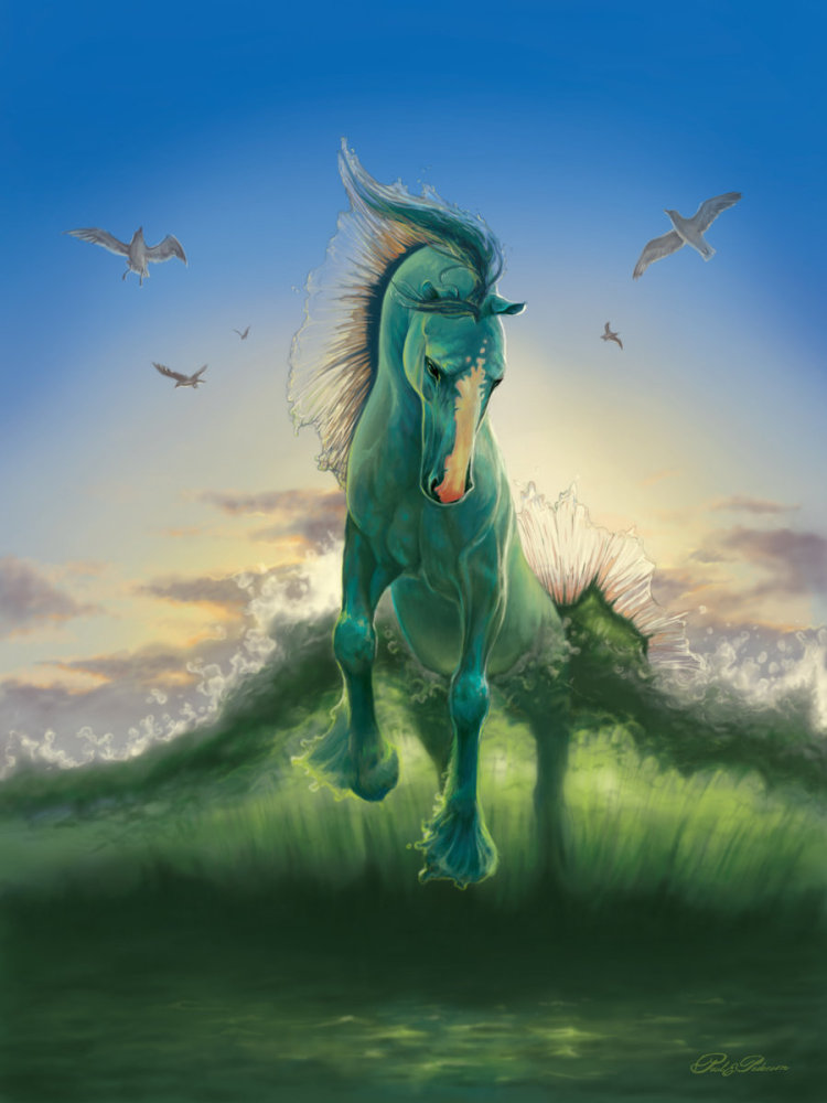 DragonsFaeriesElves&theUnseen Kelpie Celtic Water Horse2013