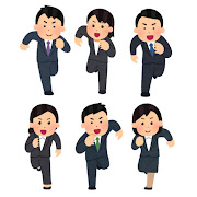 いろいろな走る人たちのイラスト（社会人）