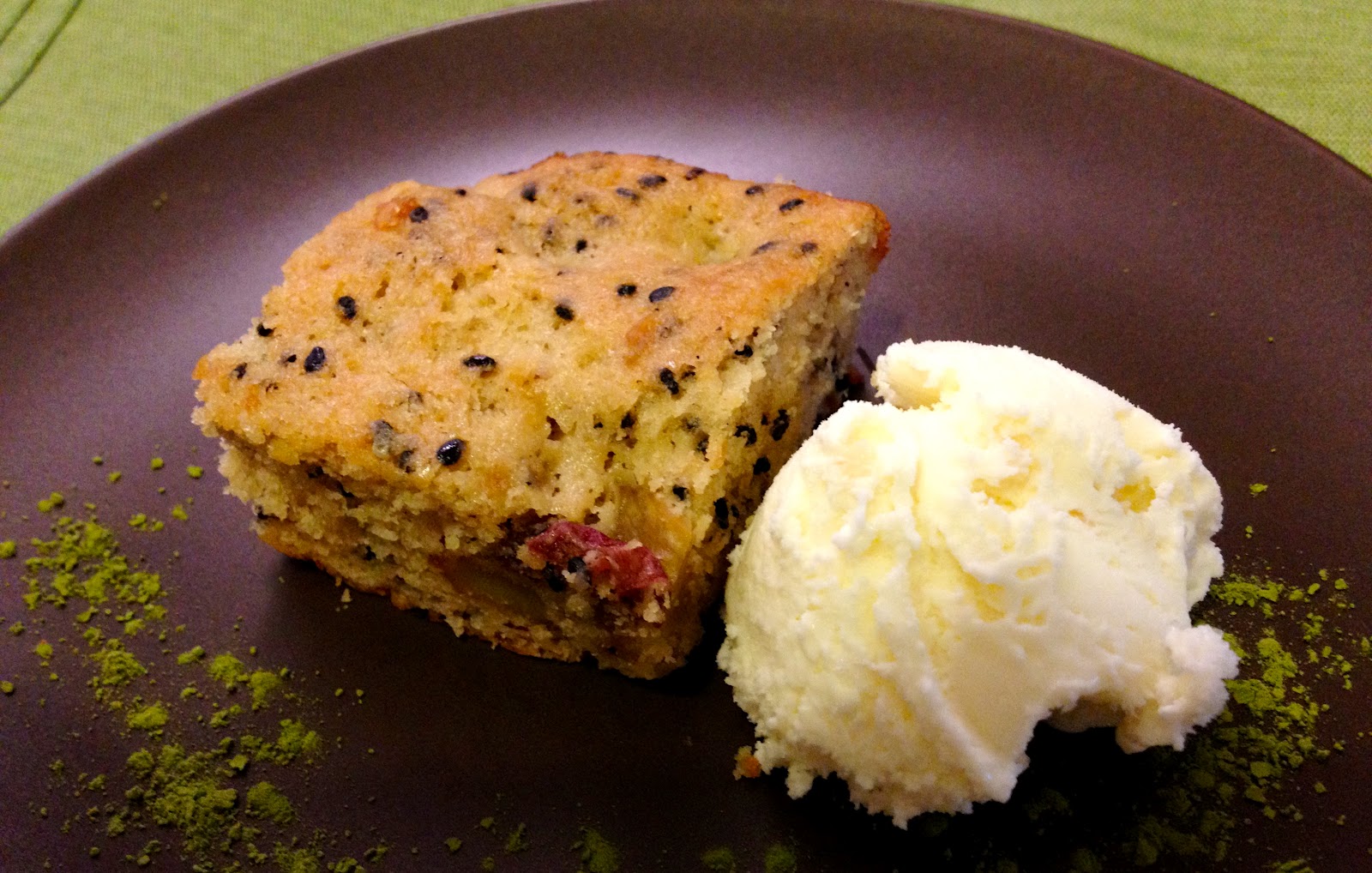 Poppin' kitchen Sweet potato and black sesame seed cake