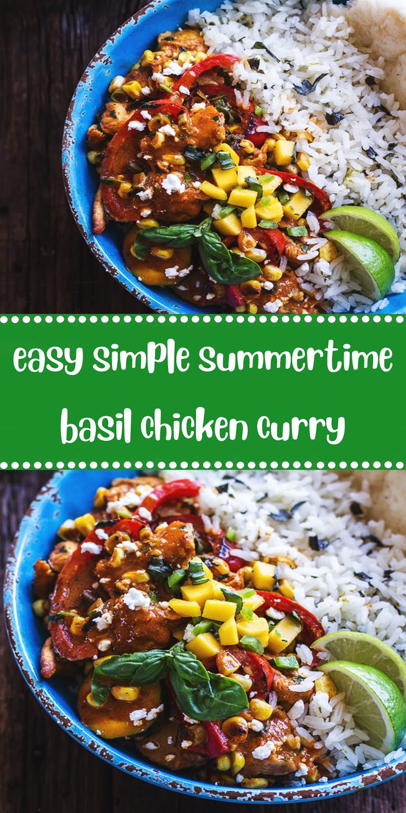 easy simple summertime basil chicken curry Jolly Lotus
