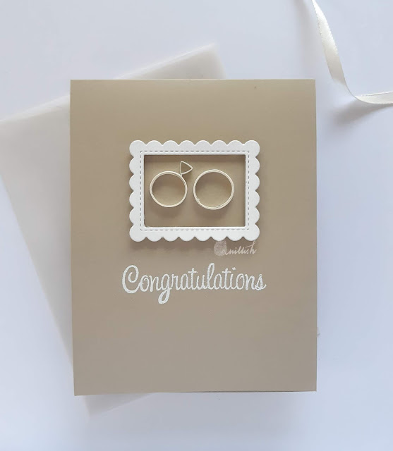 Quilling, quilled card, Card for newly weds, Congratulations, Quillish, Quilled rings, Wedding card