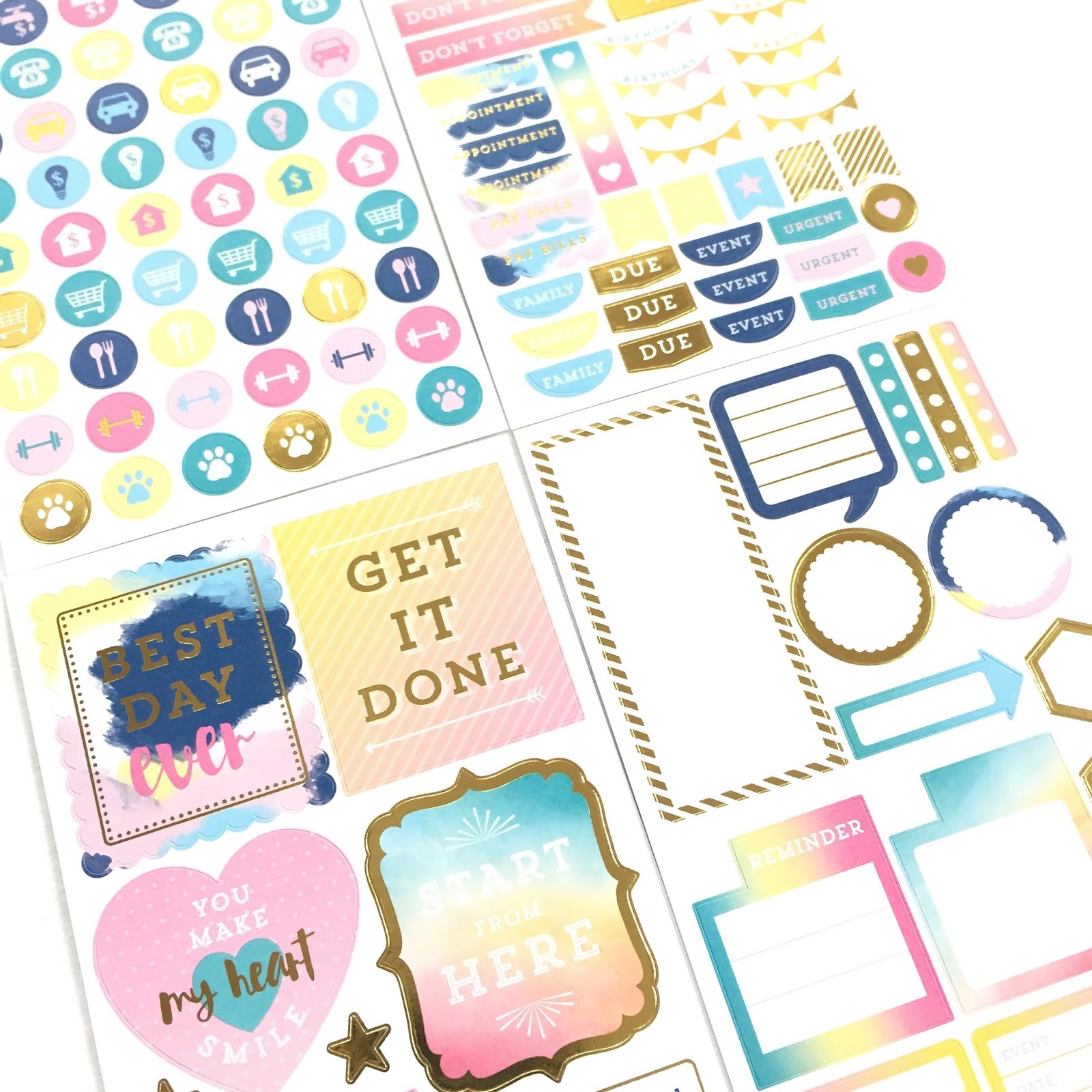 Happy Planner Spread Using Recollections Creative Year Bright