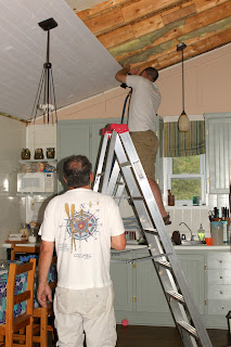 ceiling washed pine halfway