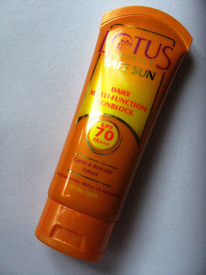 Lotus Herbal's Safe sun sunscreen lotion SPF70 PA+++ 