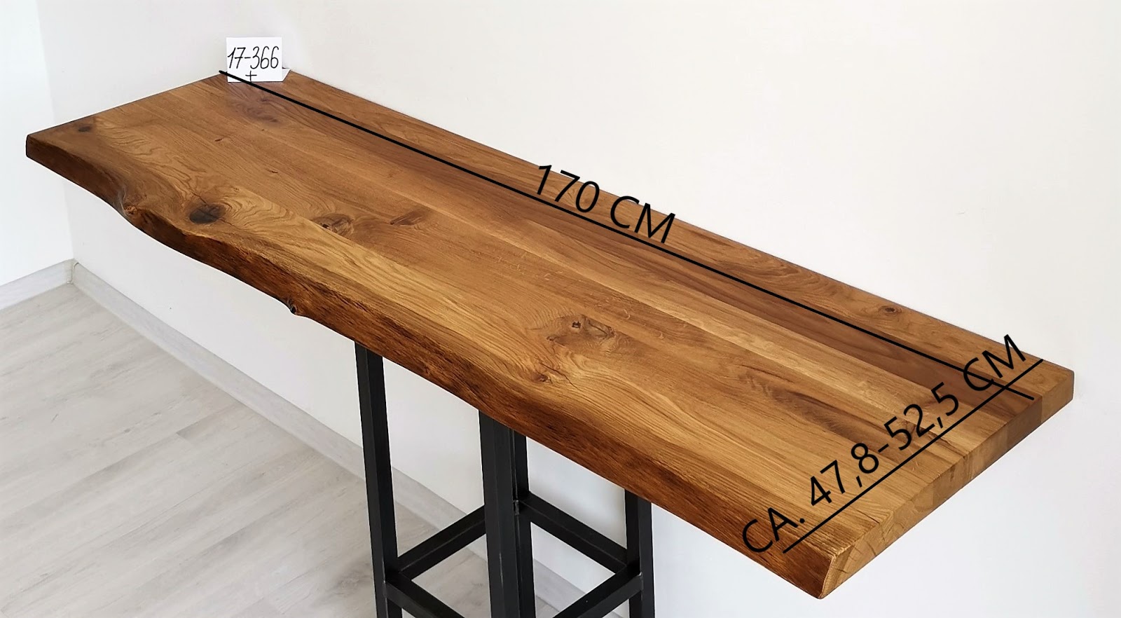 Waschtisch mit Baumkante: 170 cm