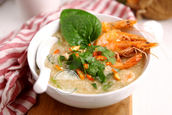 Resep Bubur Udang dengan Bayam Malabar JTT