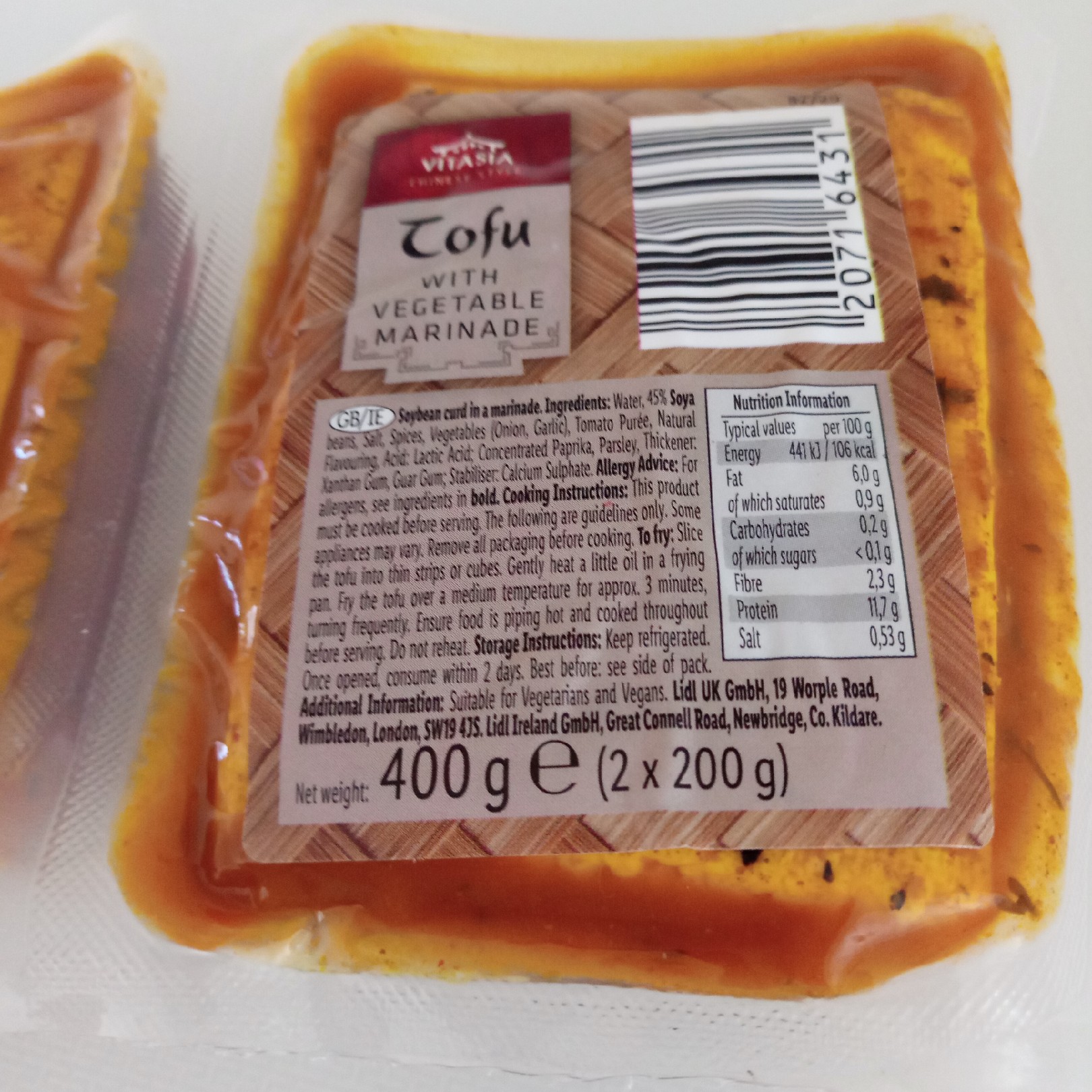 Supersupergirl's Food Reviews Lidl Vitasia Tofu in vegetable marinade