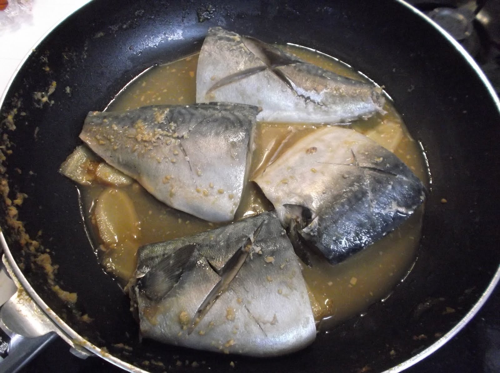Hiroyuki S Blog On Japanese Cooking Saba No Miso Ni Mackerel Simmered In Miso さばの味噌煮