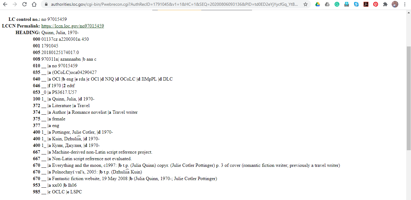 Pseudonyms RDA Cataloging Rules with MARC 21 Examples of Name