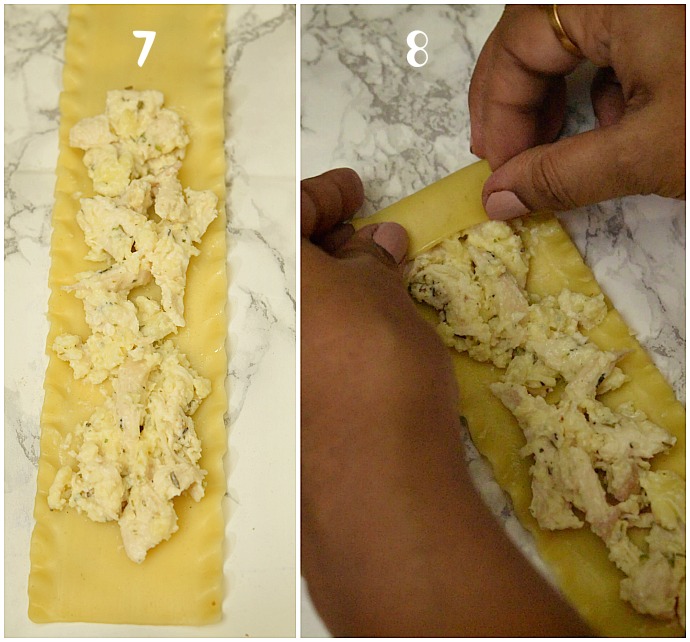 how to roll the lasagna roll ups