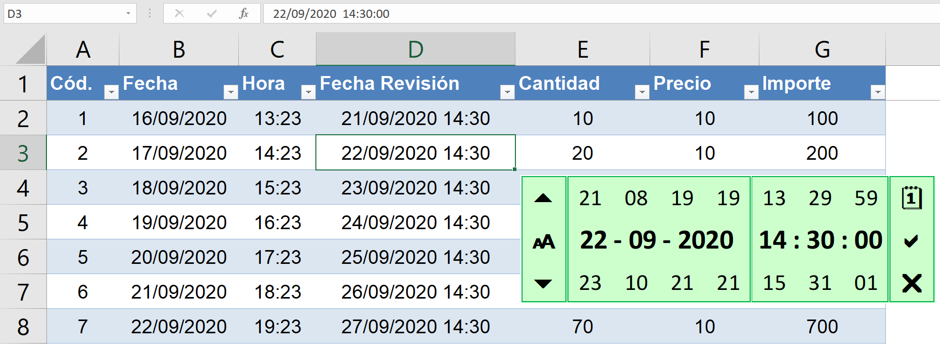 Rolling Calendar Control in Excel ExcelPedroWave