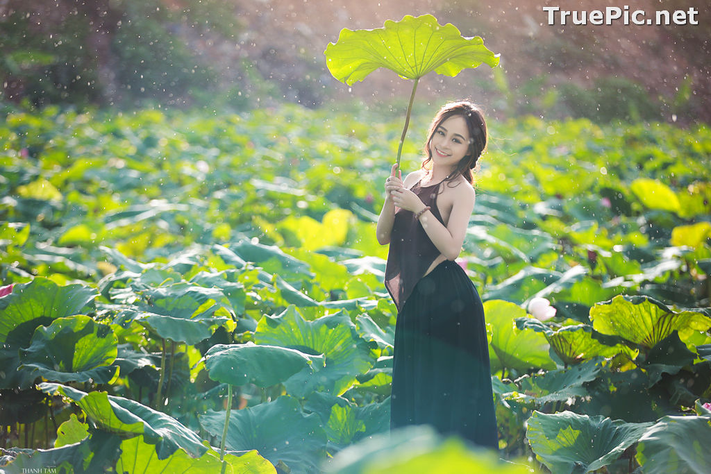 Image Vietnamese Model - Ha Minie - Beauty Girl and Lotus Flower #2 - TruePic.net - Picture-13