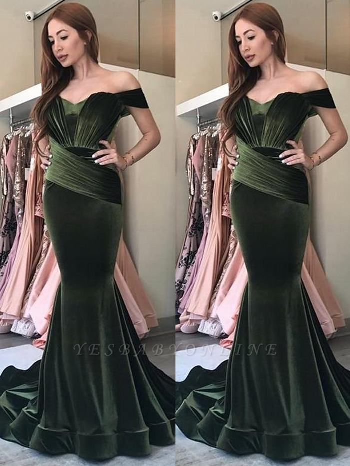 https://www.yesbabyonline.com/g/elegant-olive-green-velvet-prom-dresses-off-the-shoulder-ruched-evening-gowns-109990.html?cate_1=30