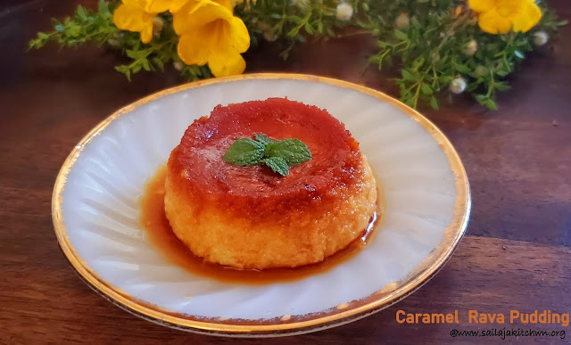 images of Caramel Rava Pudding / Easy Semolina Pudding / Rava Pudding / Rava Caramel Pudding 