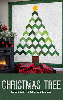 green christmas tree quilt
