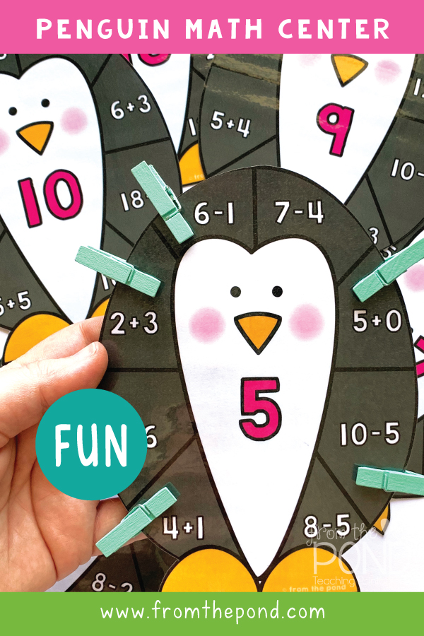 From The Pond Penguin Addition And Subtraction Math Center