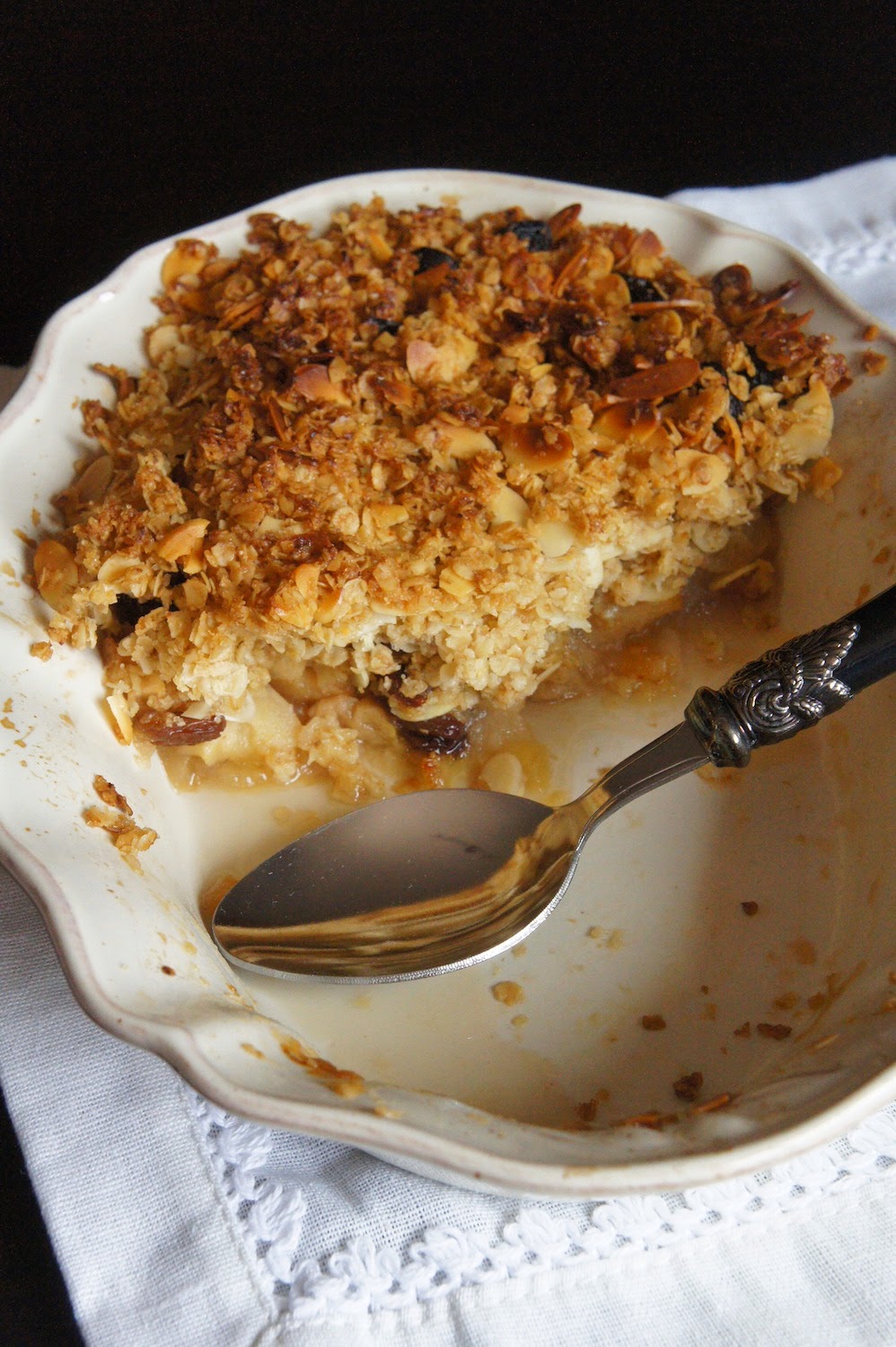 Crumble aux pommes et aux flocons d&amp;#39;avoine