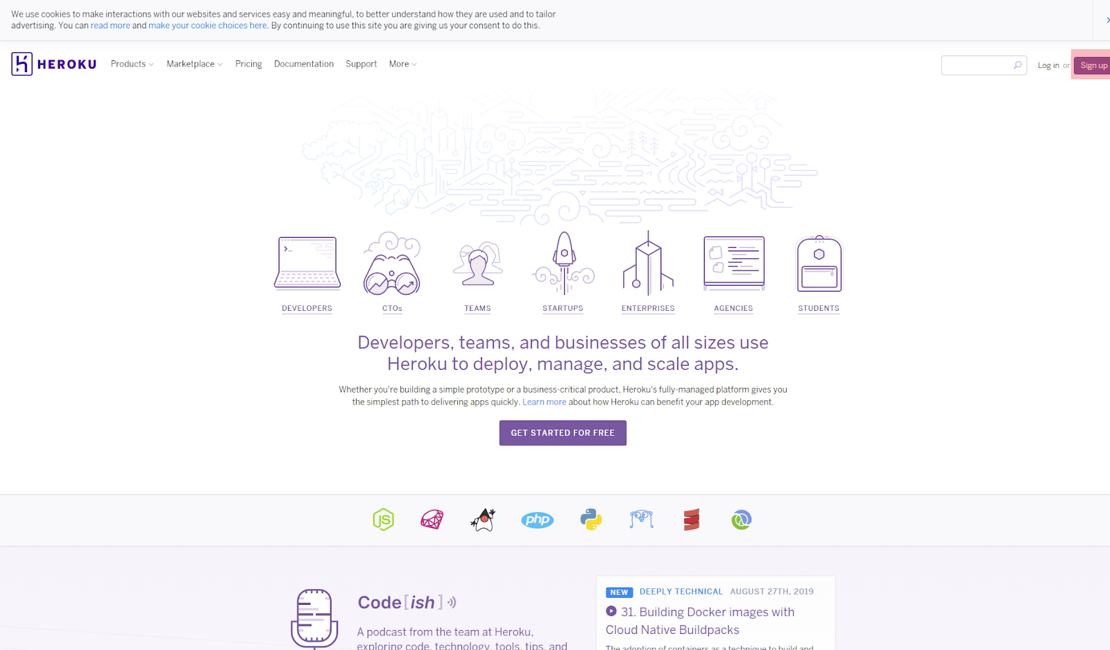 Heroku-homepage