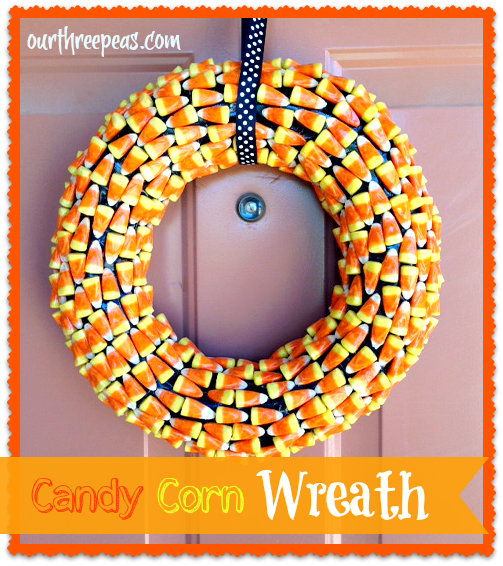 Halloween candy corn wreath