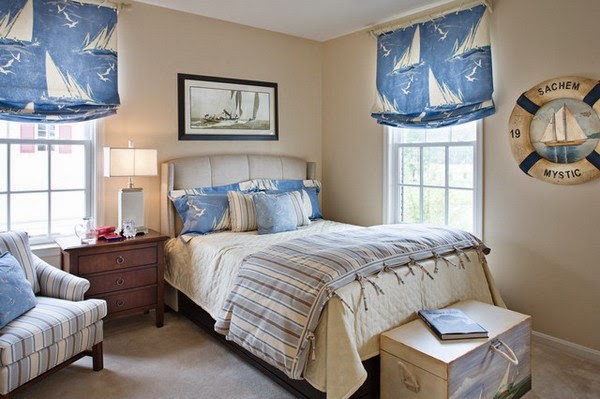 Bedroom Decorated with Beach Theme