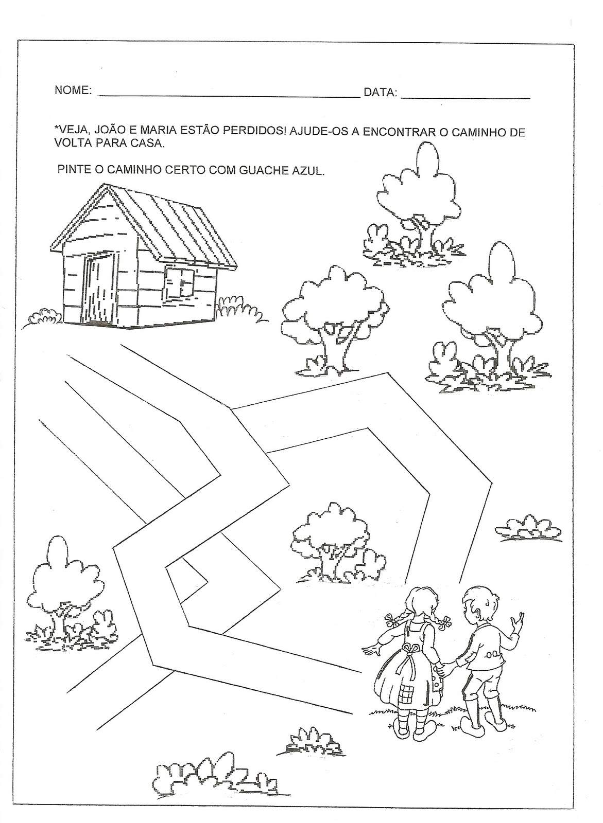 Desenho De João E Maria Para