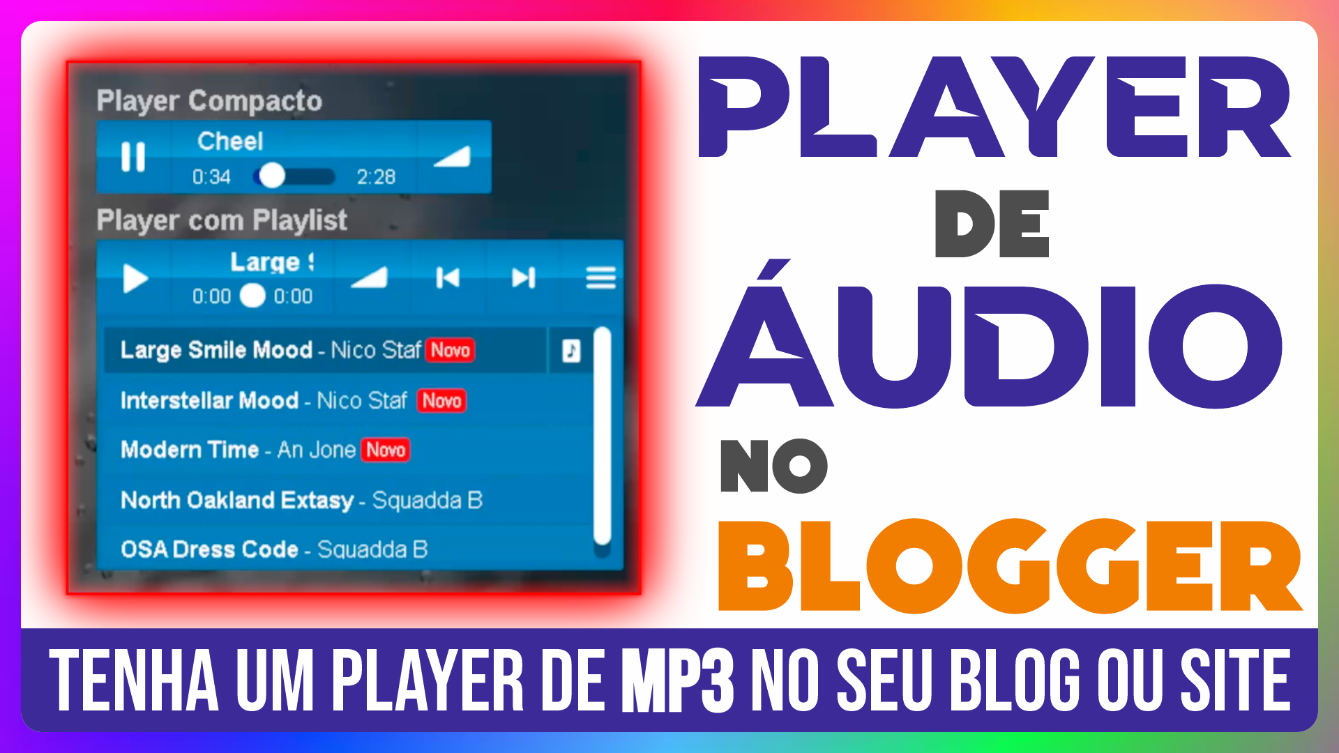 Player de Áudio no Blogger 2021 S3A Vídeo Aula Vídeo Aulas