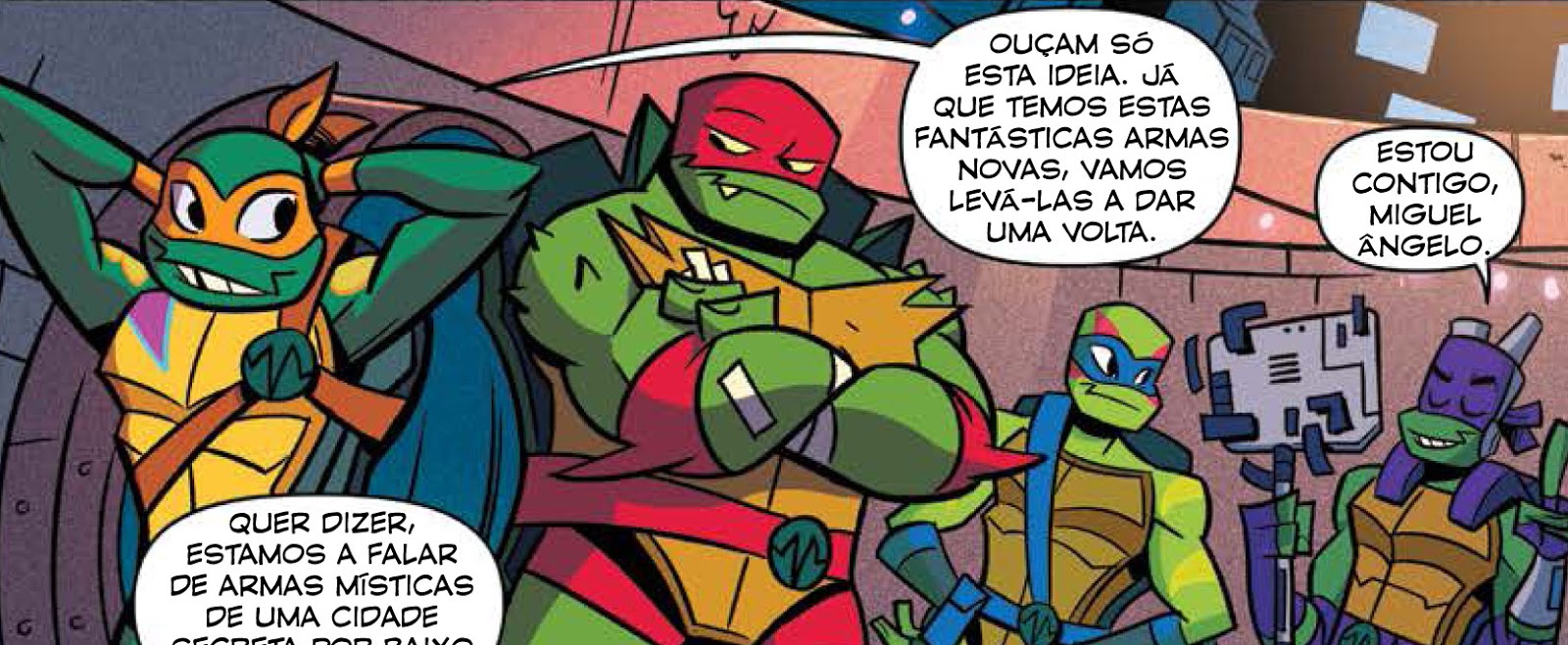 NickALive!: Nuvem de Letras Releases 'Rise of the TMNT' Comics in Portugal