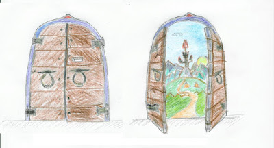 Colored Doors Drawing