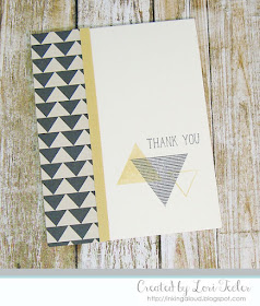 Triangular Thank You card-designed by Lori Tecler/Inking Aloud-stamps from Altenew