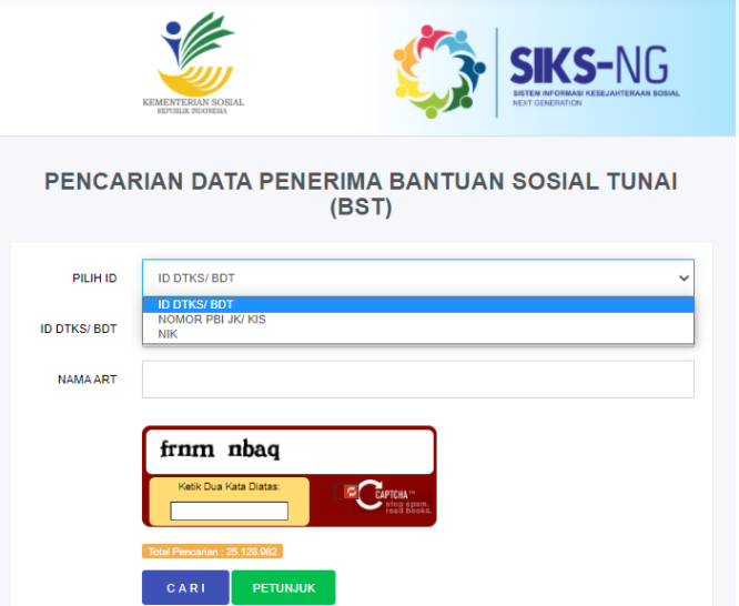 Cek Penerima Bansos Kis Dtks Kemensos Go Id Pakai Nik Ktp 2021 - Cara