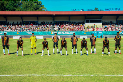 Tim Sepak Bola Papua Putra di PON 20 Papua 2021