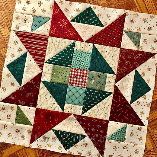 Liberty Legacy Block designed by Kim Diehl for Henry Glass Fabrics