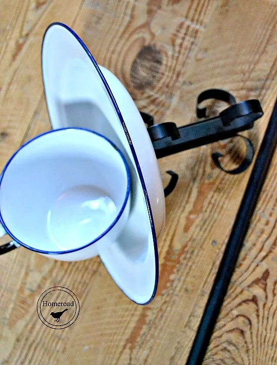 DIY Enamelware Tea Cup Bird Feeder