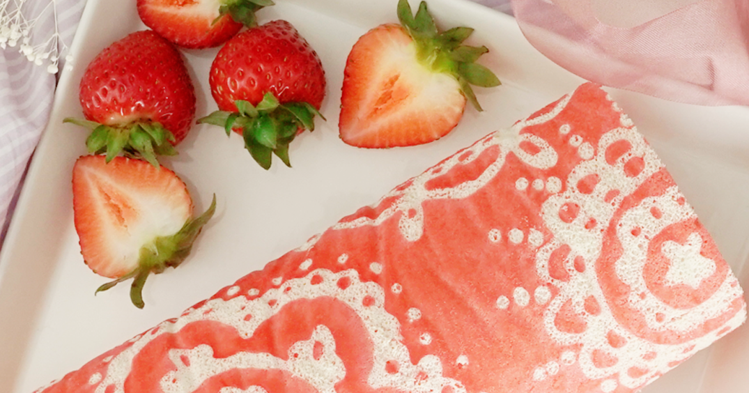 Lace Pattern Roll Cake Cake Cooking Recipes