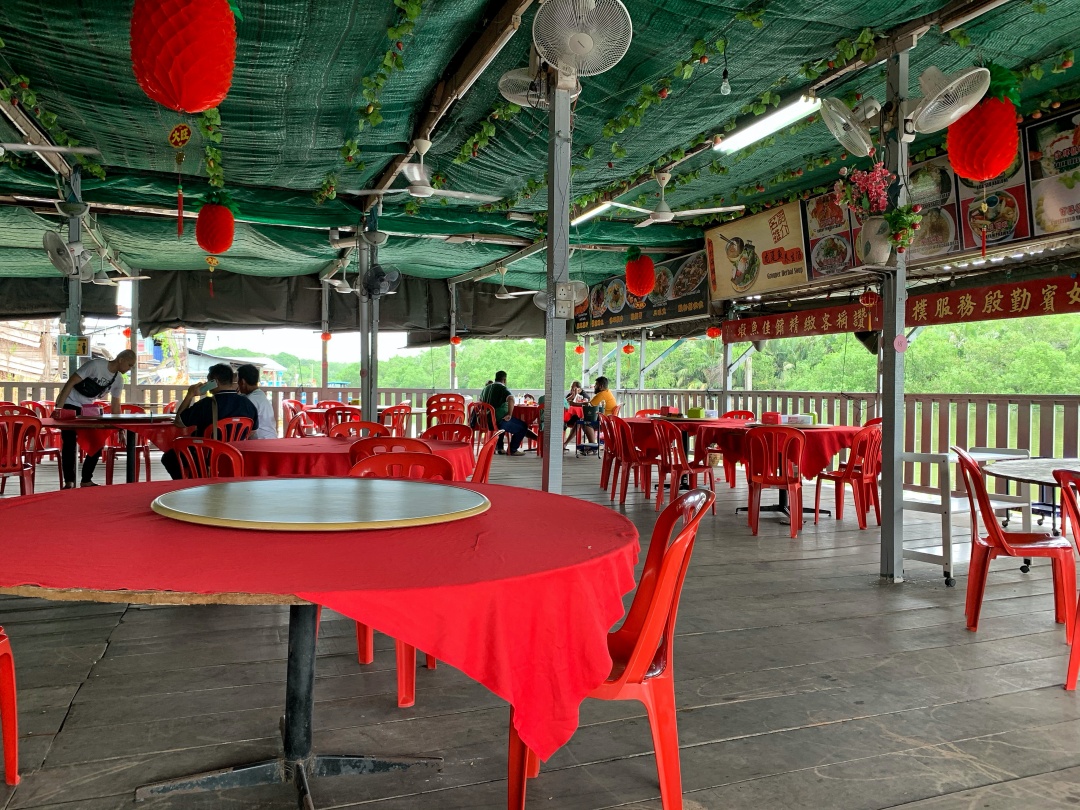 月光下のApplefish Tambun Prawn Village Restaurant Bagan Bukit Tambun, Penang